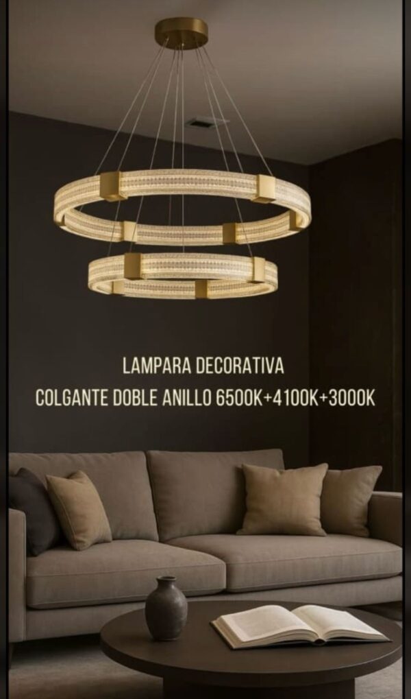 LAMPARA COLGANTE DOBLE ANILLO